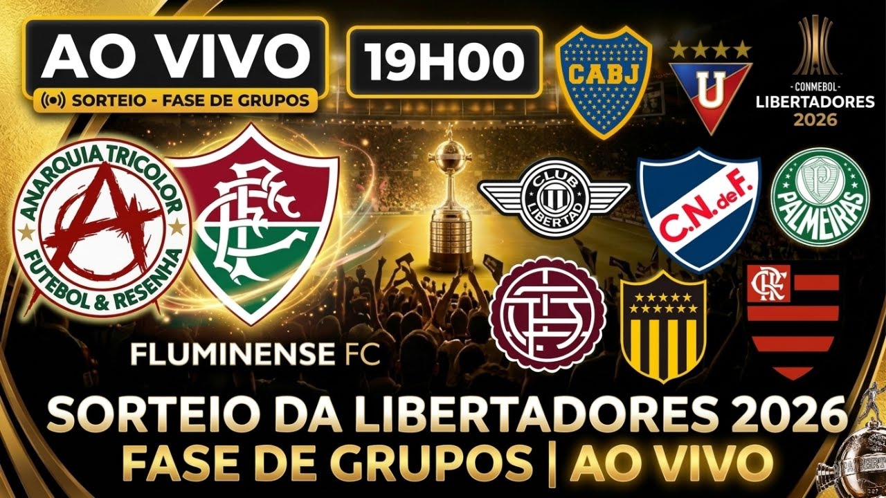 🔴 AO VIVO • QUAL SERÁ O GRUPO DO FLU? • SORTEIO DA LIBERTADORES 2026 • O QUE ESPERAR DA TEMPORADA?
