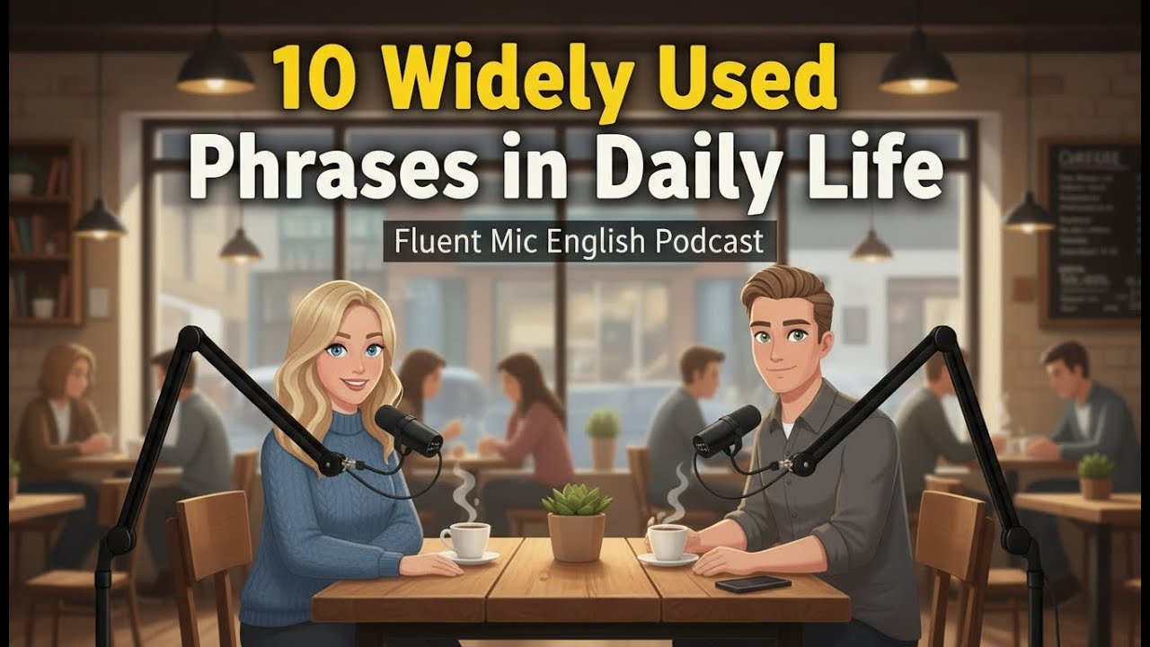 10 Widely used Phrases in Daily Life | Easy Speaking English | Fluent Mic English Podcast