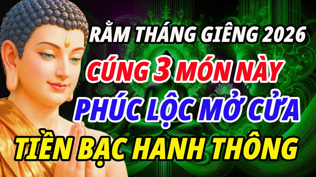 CÚNG RẰM THÁNG GIÊNG - CHỈ 3 MÓN NÀY – PHÚC LỘC MỞ CỬA, TIỀN BẠC HANH THÔNG