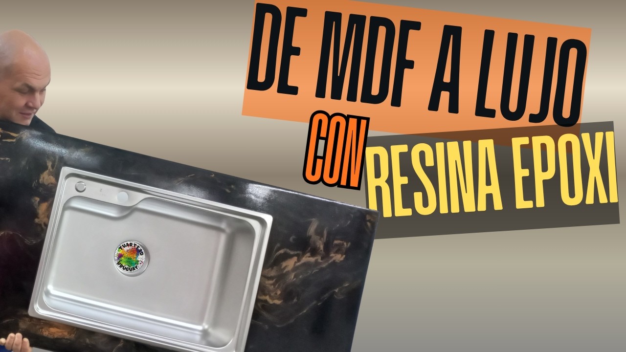 ⚡ Transformamos MDF en una obra de arte con RESINA EPOXI (color negro con naranja metalizado)