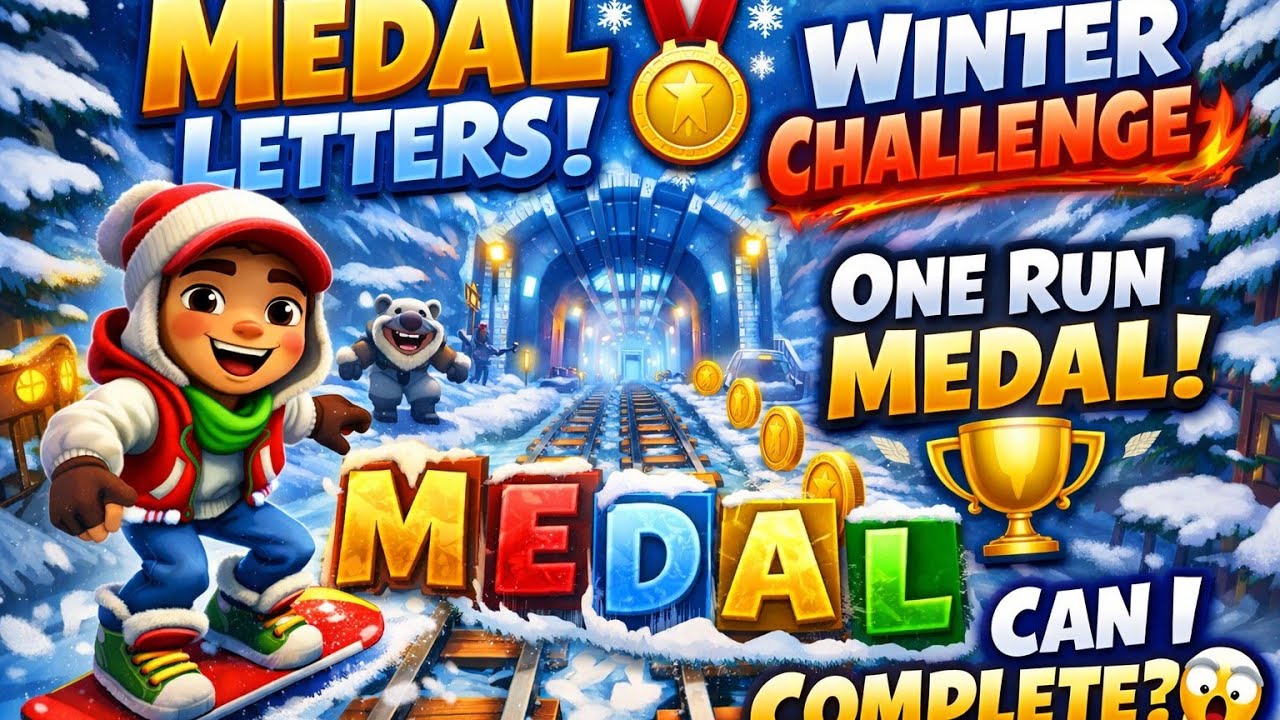 Subway Surfers Winter Extreme ❄️ MEDAL Letter Hunt 🏆 | Full Gameplay