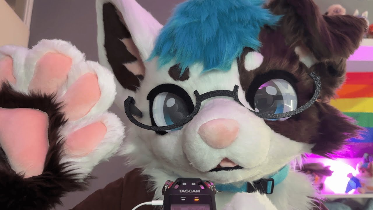 [Furry ASMR] Can I touch you? (paw visuals, mouth sounds, brushing) 🐾