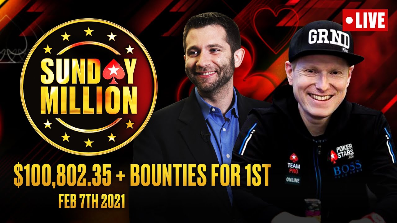 FINAL TABLE 2/2 CARDS UP!  - Sunday Million Day - $1 MILLION Gtd - Progressive KO! &spades;️ PokerStars