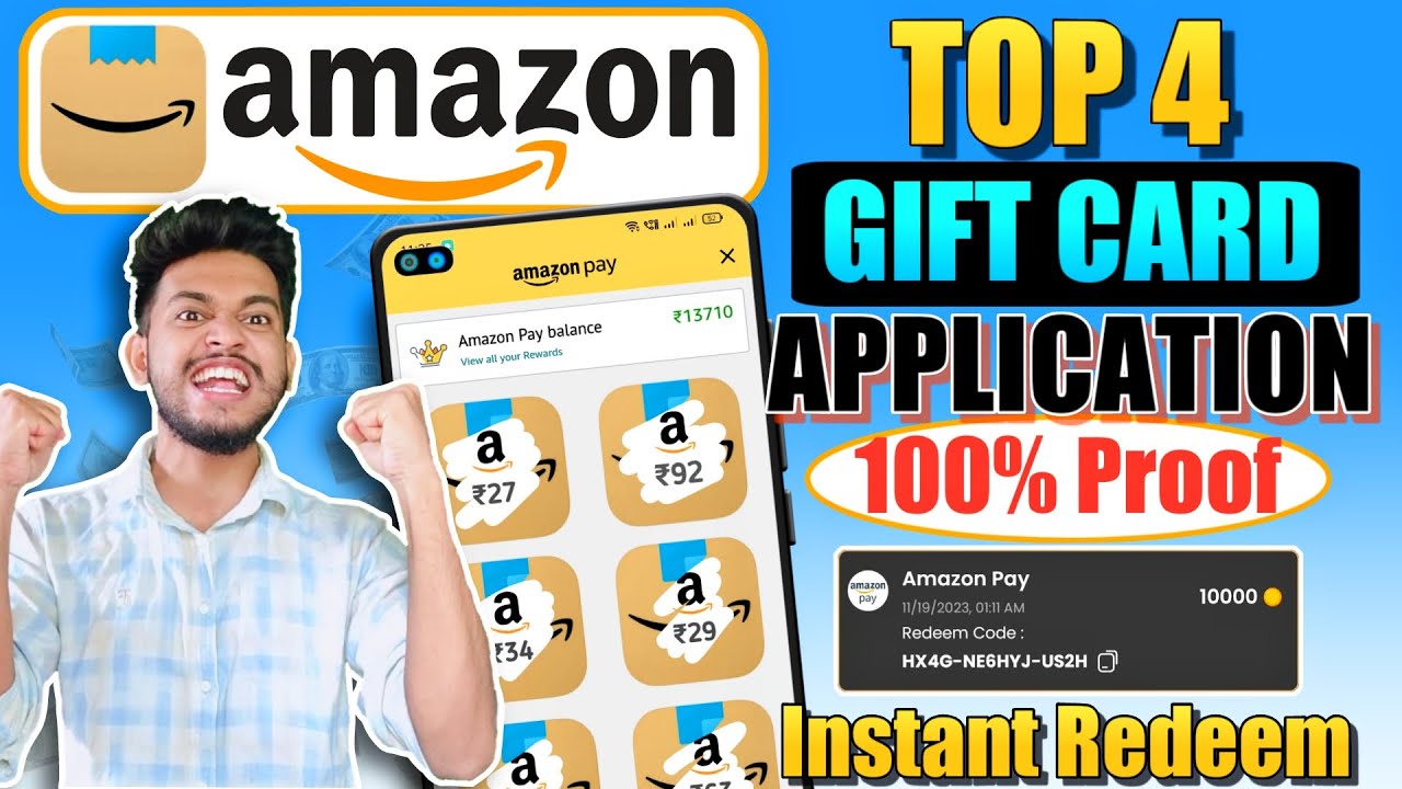 Top 4 Amazon Gift Card Earning Apps 2024 | Amazon ₹500 Voucher Free | Unlimited Gift Card Codes