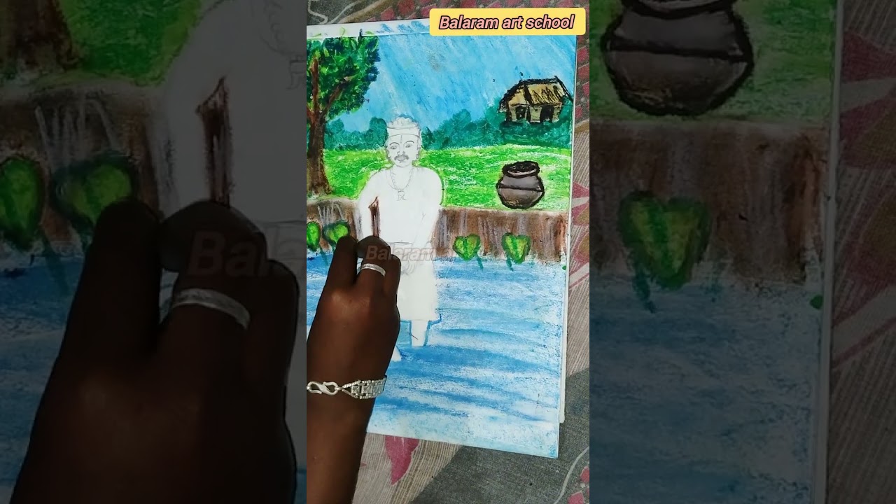 মাছধরা ছবি অঙ্কন #nimtita #balaram_nimtita #love#warking #artwork #art #artgallery 