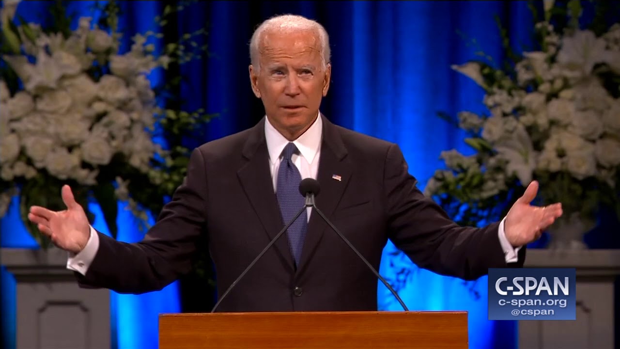 Former Vice President Joe Biden tribute to Senator John McCain (C-SPAN)