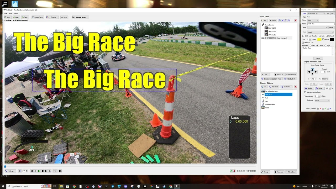RaceRender: Speedo, Title and Laps - Getting Started