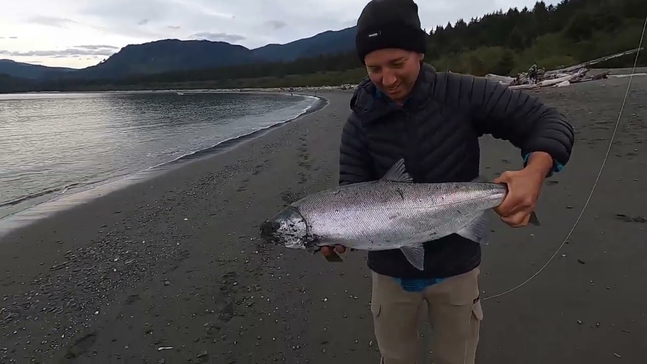 Catching Coho Salmon Off The Beach!