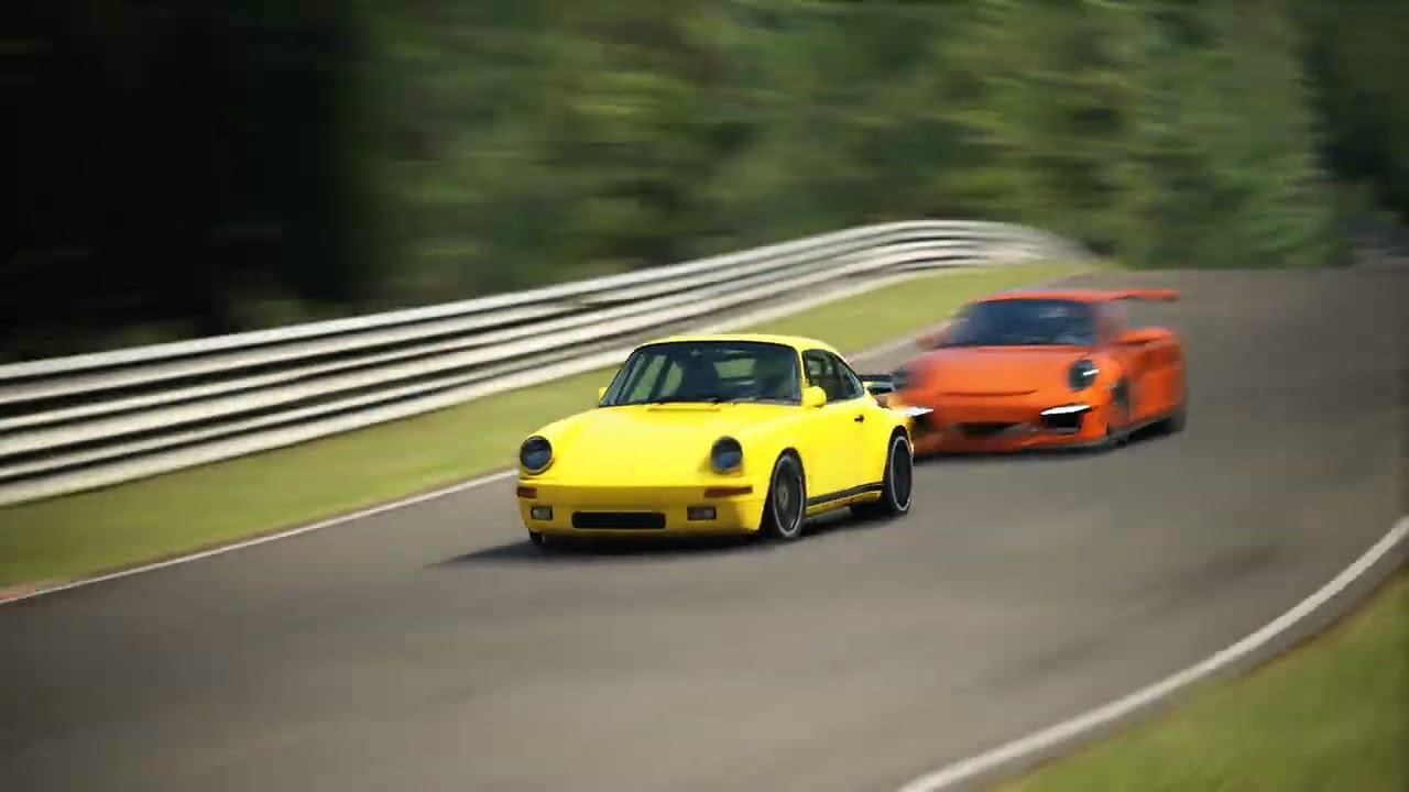 RUF CTR Yellowbird vs Porsche 911 GT3 RS at Nordschleife Track Day