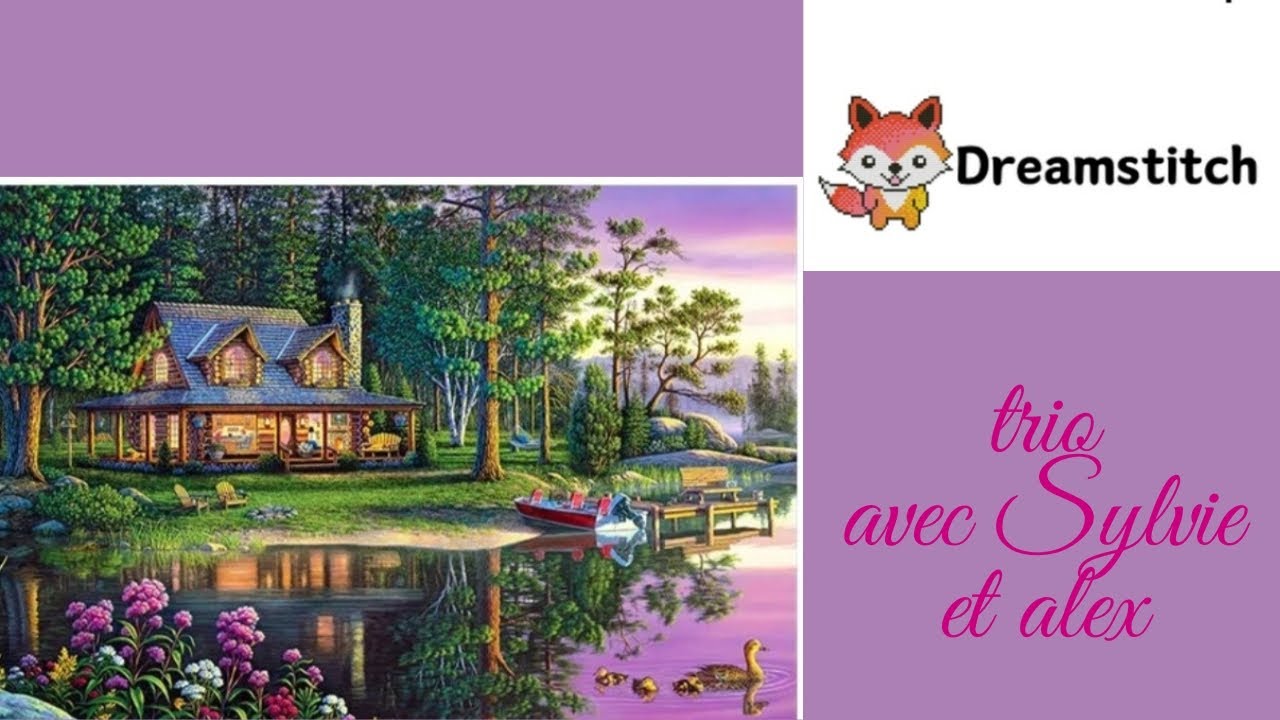 Trio avec Alex et Sylvie #crosstich #dreamstitch ❤️❤️