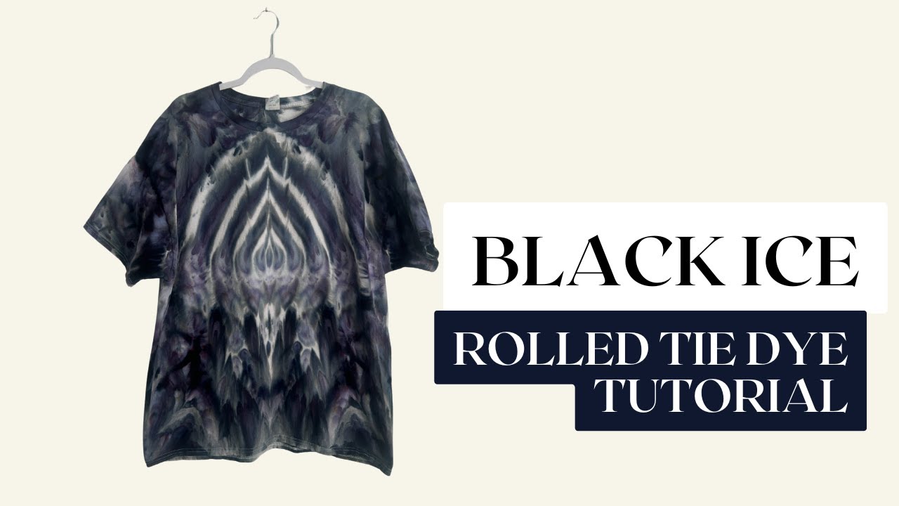 Psychedelic Roll Tie-Dye Shirt | Gravity Ice Dye with Black Ice Color