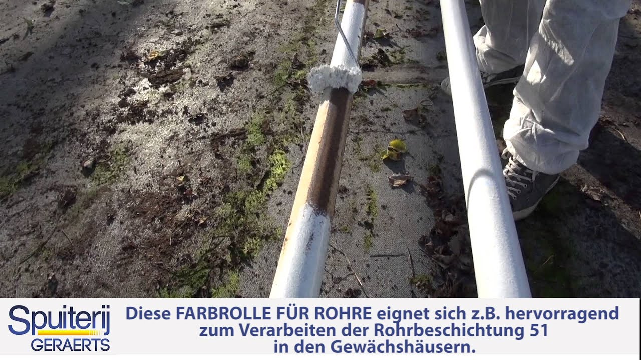 FARBROLLE F&Uuml;R ROHRE, Streichen von Rohren, Rohrbeschichtung, Heizungsrohre streichen,Gew&auml;chsh&auml;usern