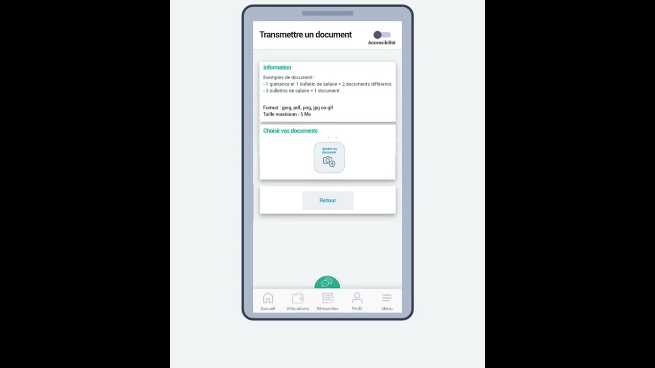 Tuto Transmettre un document application caf.fr