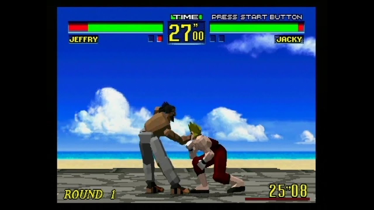 【実機】 SS バーチャファイター ジェフリーでトーキックスプラッシュ多目 / SS Virtua Fighter1 play Jeffry