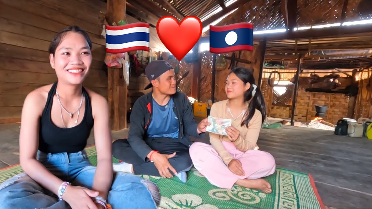 สาวโถดีใจมากจากบ่าวไทยใจเกินร้อยรักและเป็นห่วงสาวลาวเขตชนบท วันนี้สาวๆมีความร้อยยิ้มสุดๆ
