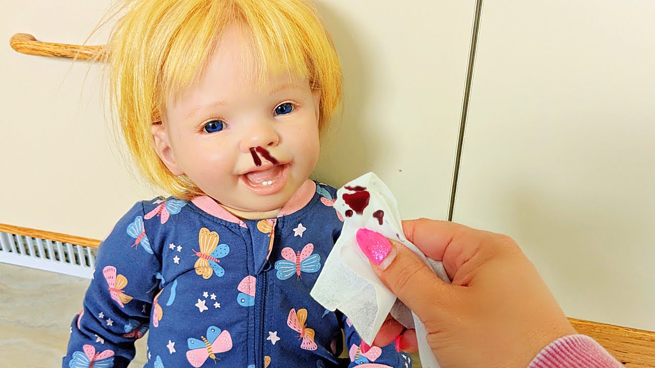 Reborn Girl Gets A Bloody Nose  And Sister Regrets It