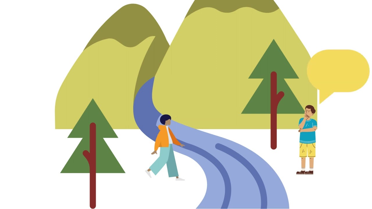 Don't throw the garbage in the river