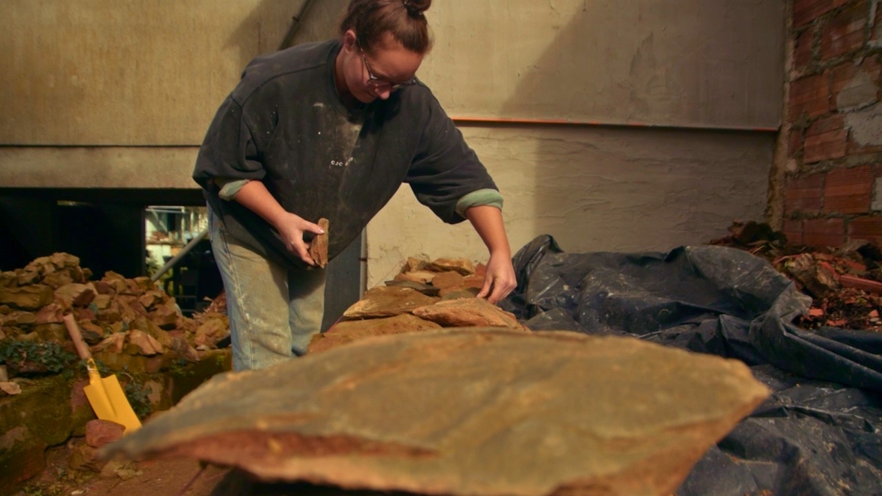 We Built Our First Stone Wall Using Reclaimed Stone #88