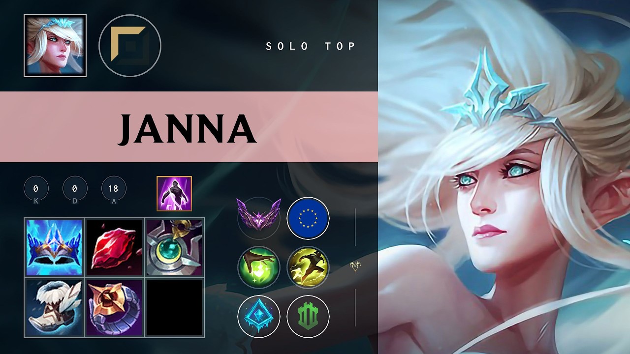 Janna Top vs Fiora - EUW Master Patch 26.08