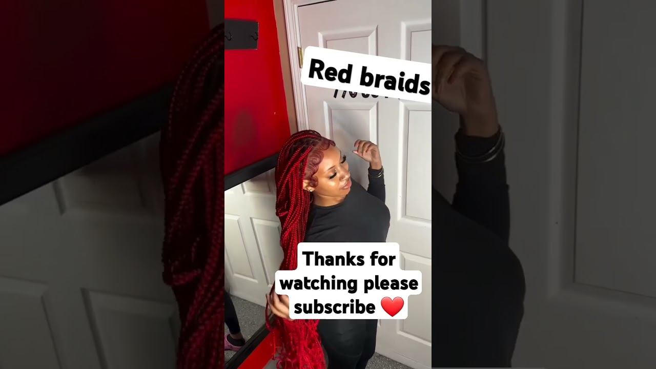 Red braids ❤❤❤ #red  #hairstyle #braids #subscribe