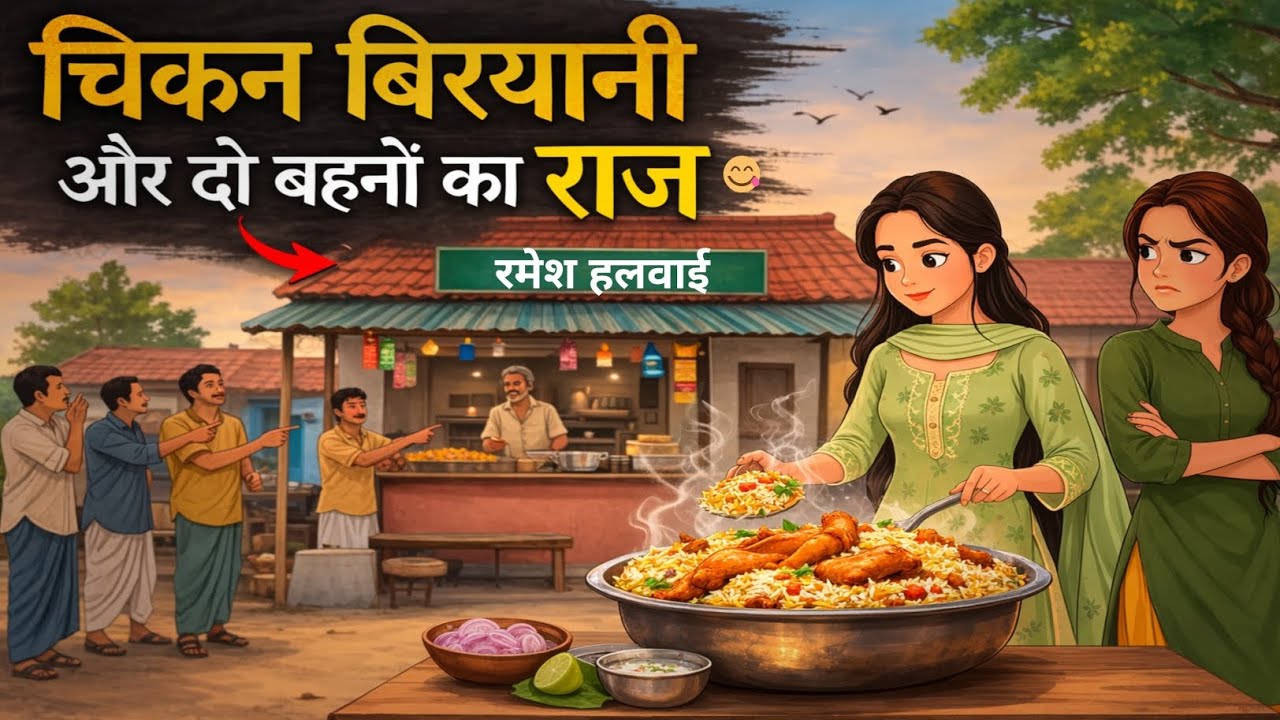 रमेश हलवाई की जादुई बिरयानी | Two Sisters Moral Story | Hindi Animation
