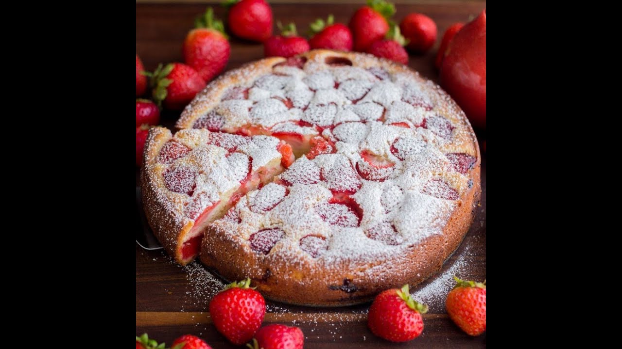 ПИРОГ С КЛУБНИКОЙ очень Вкусный просто Волшебный Без яиц Сливочного масла и Молока Экономный рецепт