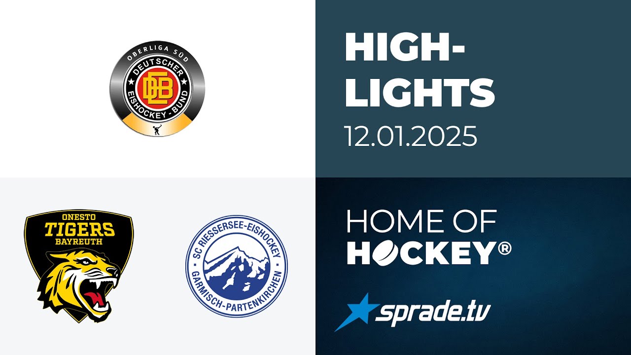 12.01.2025 - Highlights - onesto Tigers Bayreuth vs. SC Riessersee