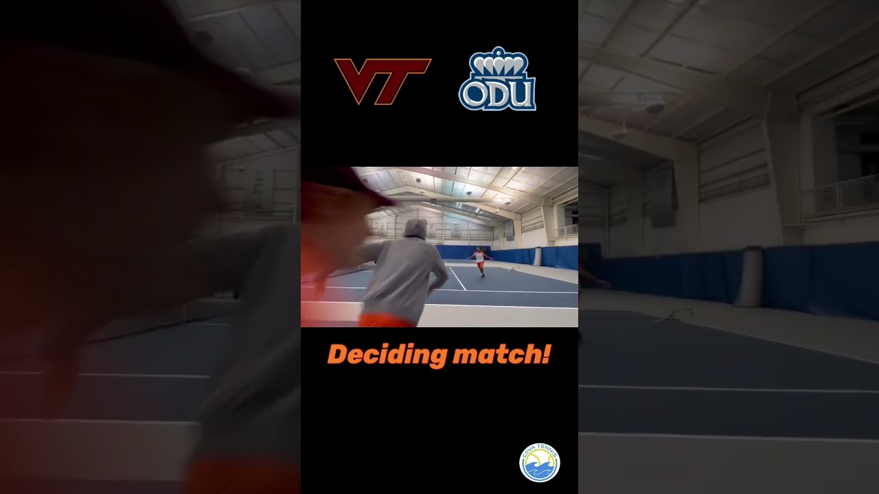Virginia Tech vs ODU Mens Tennis Deciding Match | D1 VA College Battle @hokiesmtennis! #goHokies