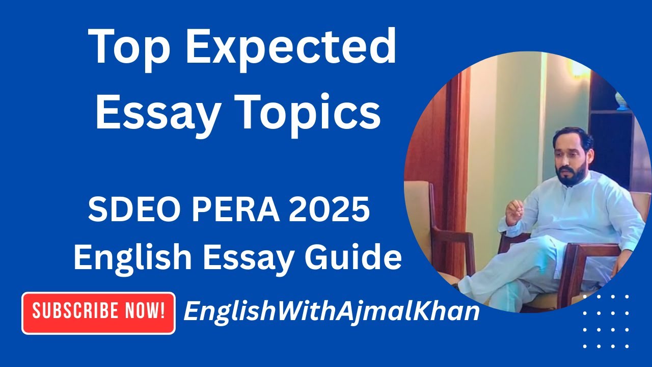 Most Important Essay Topics for SDEO PERA | PERA Punjab Complete Guide | PPSC Essay Preparation