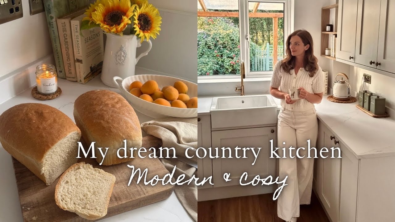 My Dream Country Kitchen & Pantry | Empty Kitchen Tour & Harvest Bread Recipe | Slow Living Vlog UK