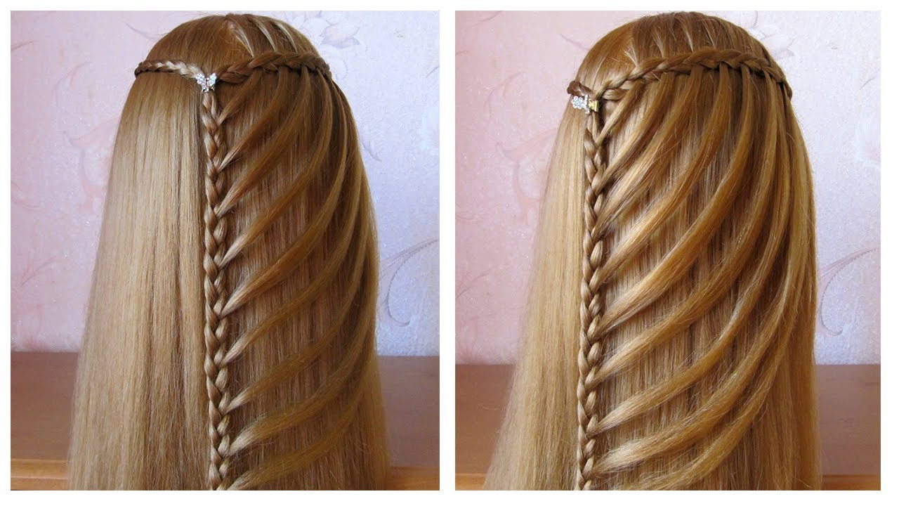 Tuto tresse cascade facile ★ Coiffure simple pour tous les jours, cheveux long