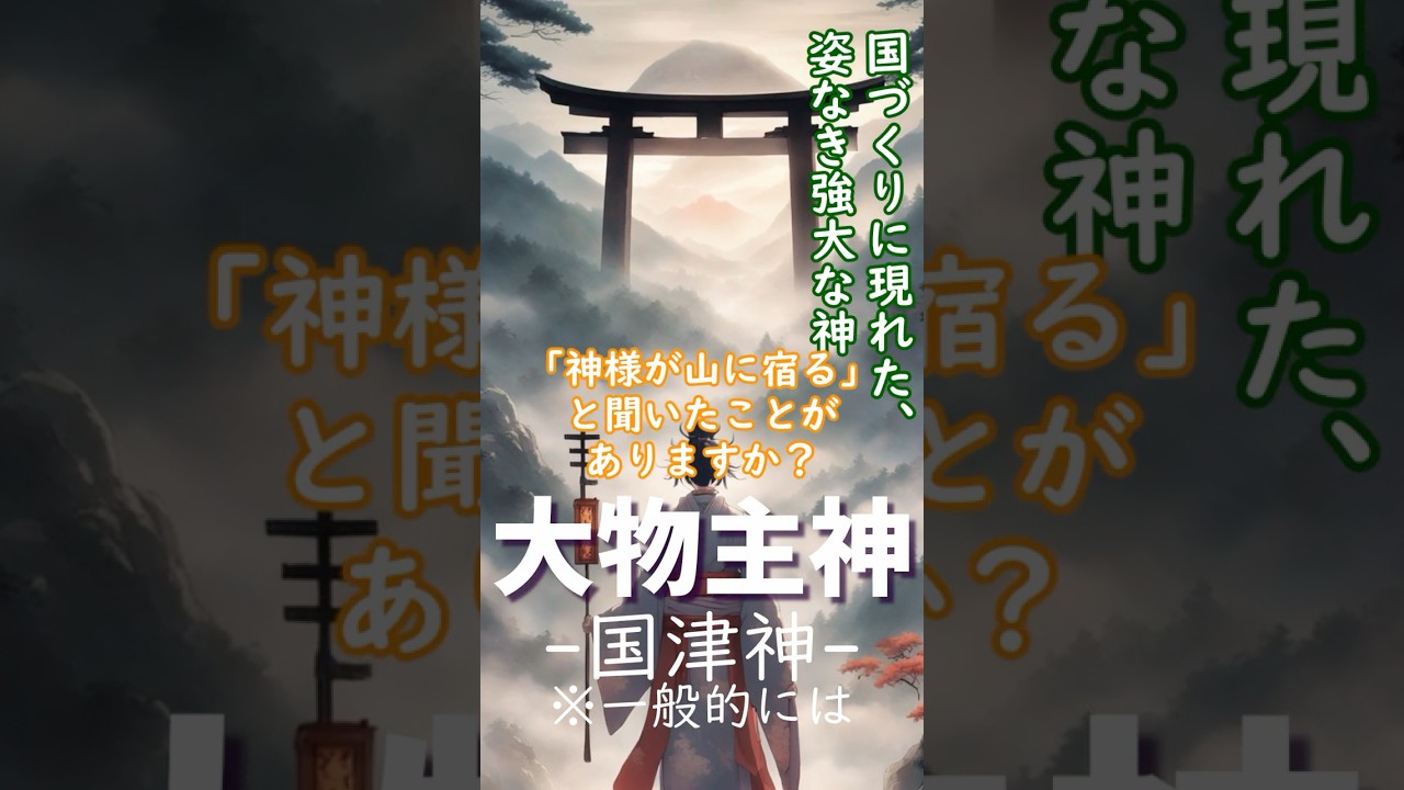大物主神 #日本神話 #大物主神 #三輪山 #大神神社 #国津神 #大国主神 #和魂 #神道 #神様解説 #古事記 #JapaneseMythology #ShintoGods #Omononushi