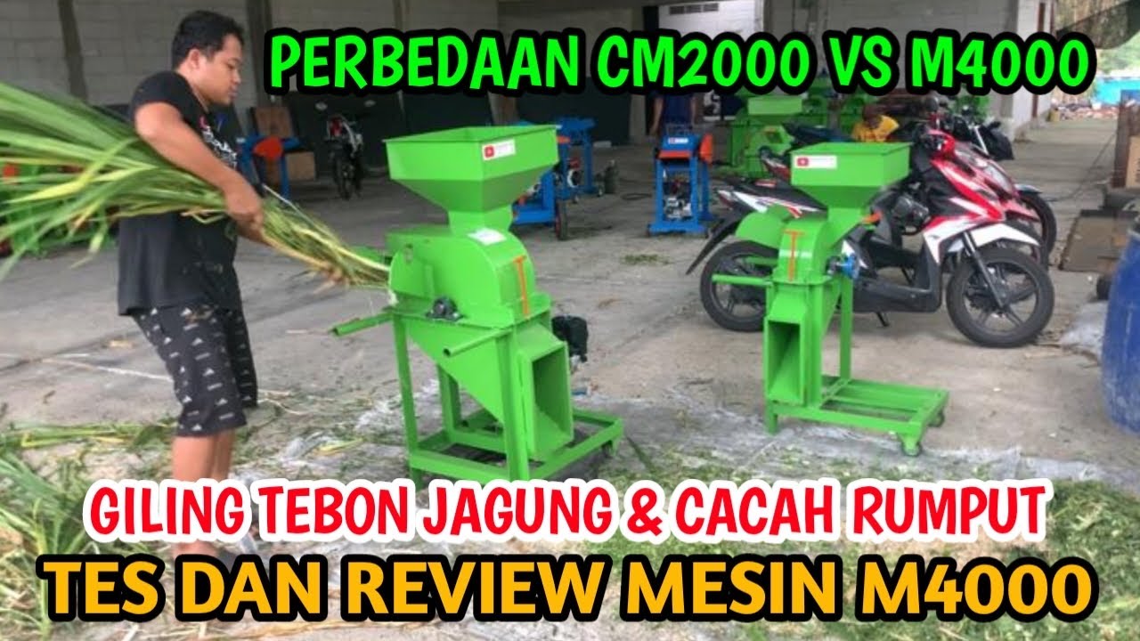 Tes Mesin Multifungsi M4000 Cach Rumput Dan Giling Tebon Jagung Kering #mesincacahmultifungsi