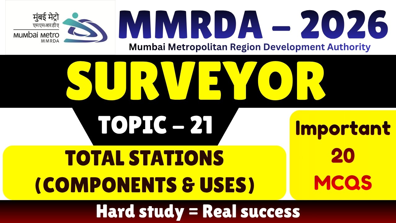 Total Stations MCQS | MMRDA 2026 Surveyor | MMRDA 2026 Surveyor PDF Notes | MMRDA Surveyor MCQS Book