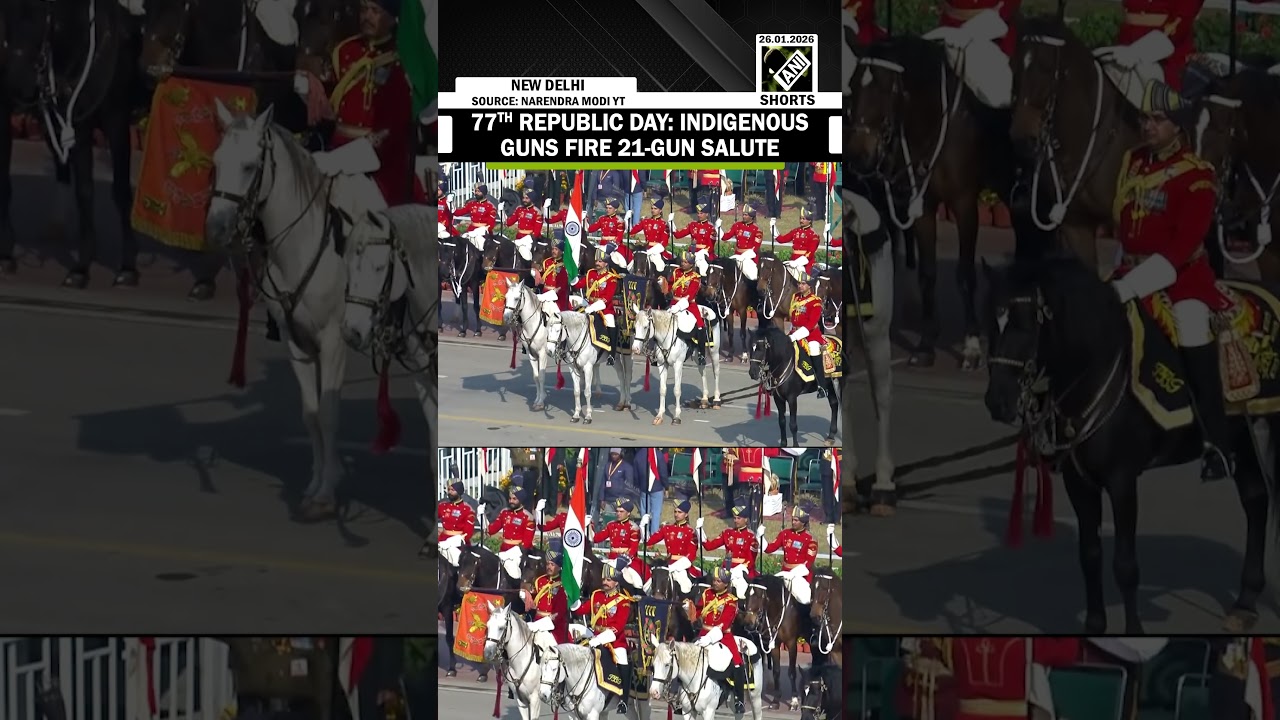 Moment! When Indigenous guns fired 21-Gun salute on 77th Republic Day celebrations at Kartavya Path
