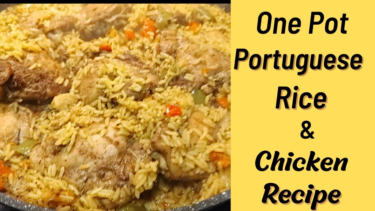 EASY ONE POT PORTUGUESE RICE AND CHICKEN RECIPE WITH A TWIST #onepotrecipe #onepotmeal