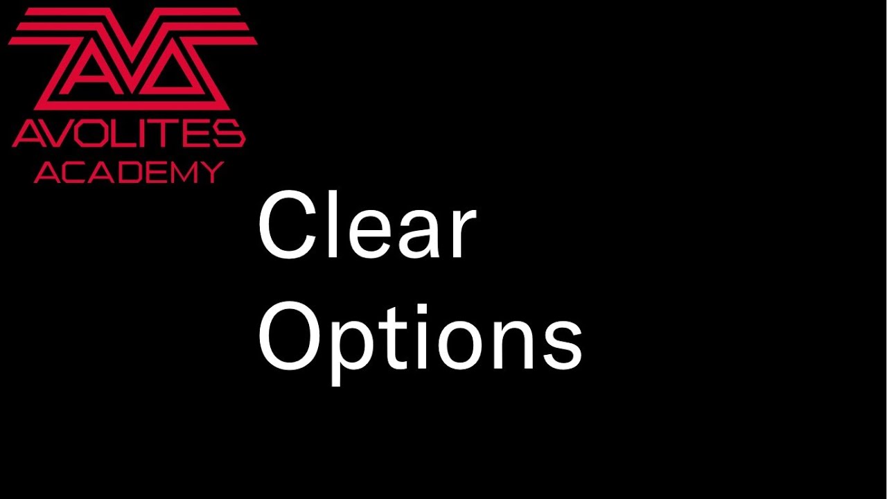 Clear Options