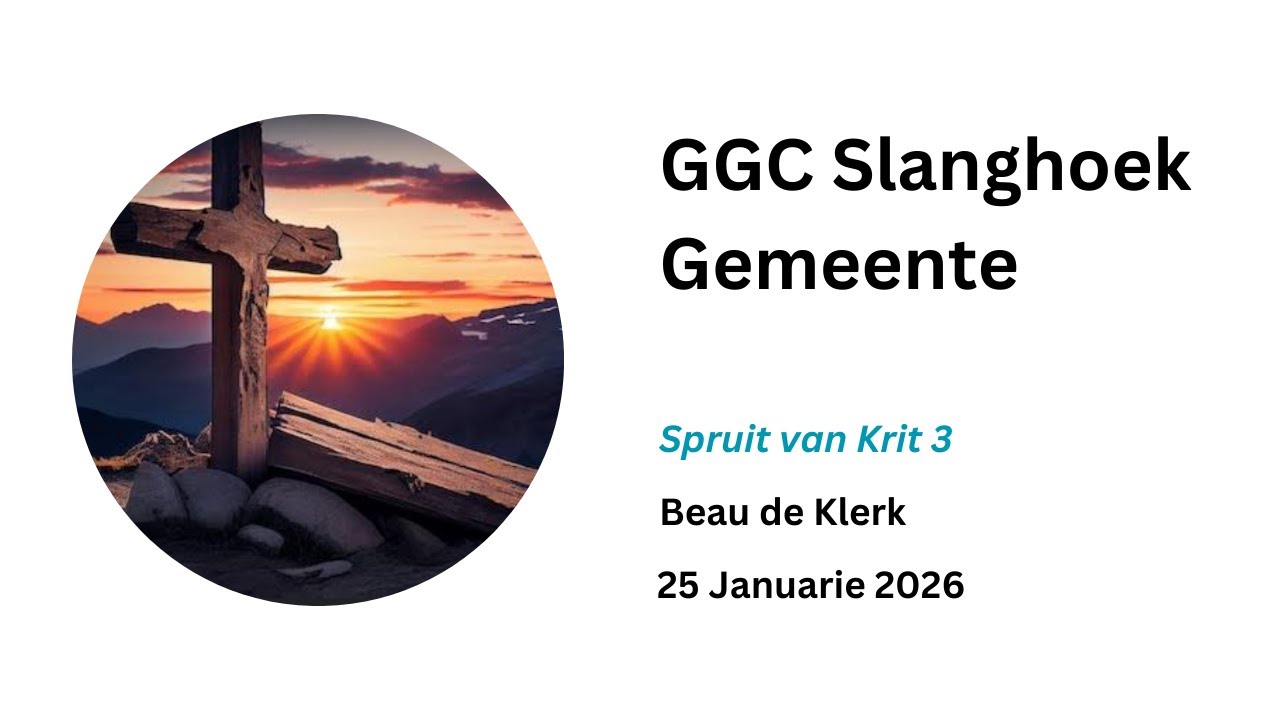 Spruit van Krit 3 - Beau de Klerk - 25 Januarie 2026