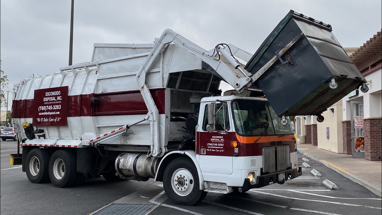 Escondido Disposal Repainted Volvo Maxon Front Loader Garbage Truck