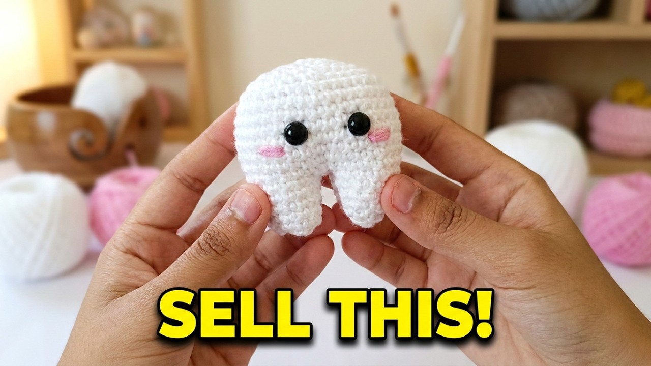 🦷 Cómo Hacer un DIENTE AMIGURUMI a CROCHET | Tutorial | Idea para Regalar o Emprender 🦷