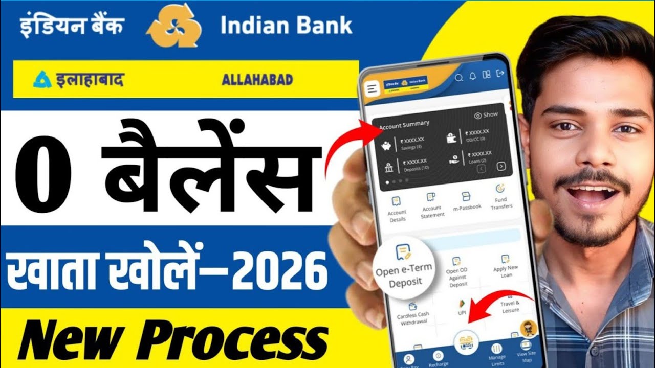 Indian Bank Zero Balance Account Opening Online 2026 | Indian Bank Online Account Opening