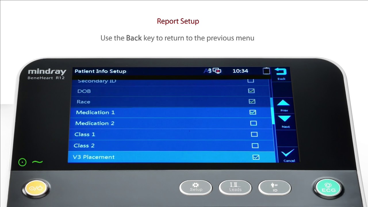 BeneHeart R12 ECG Training Instruction for use