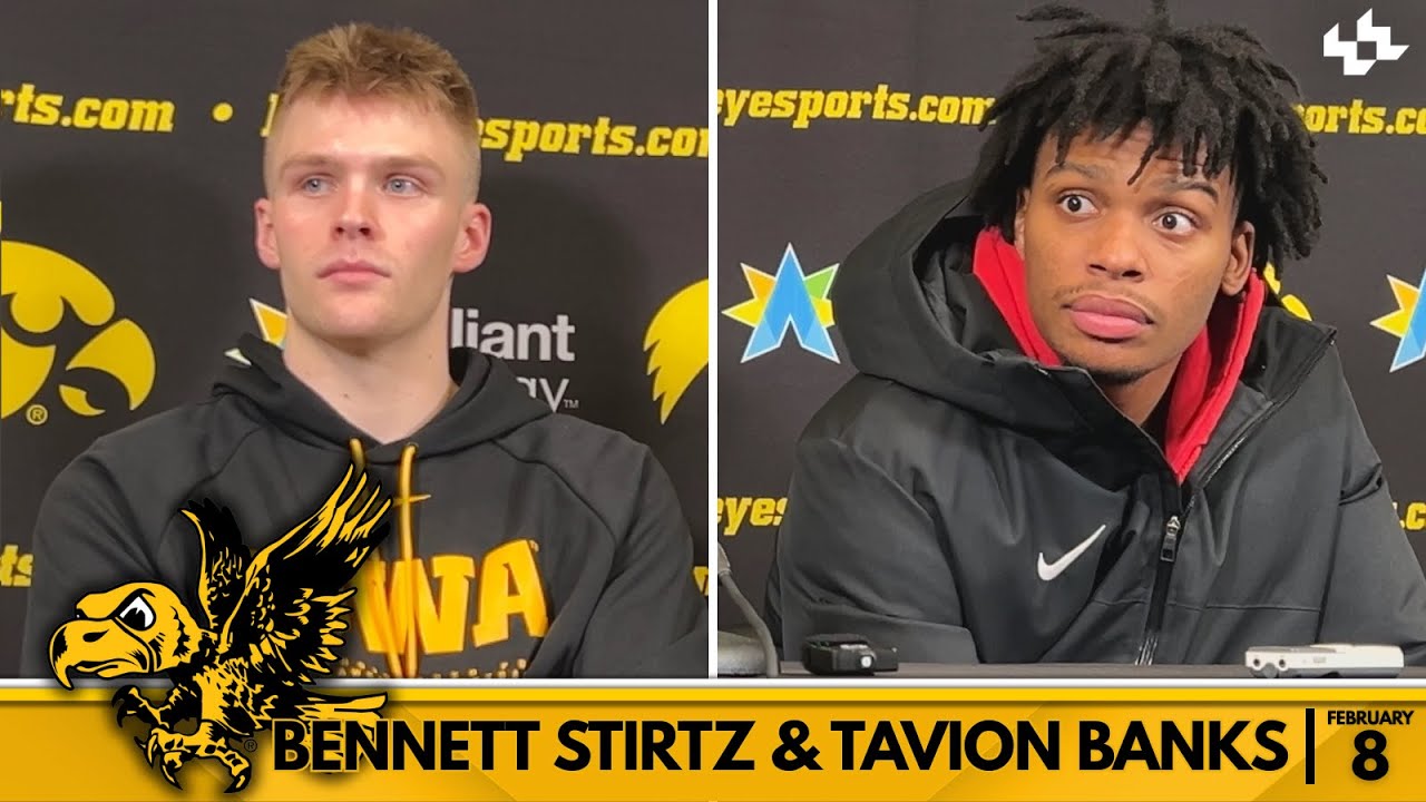 Bennett Stirtz & Tavion Banks - Northwestern | Iowa Men's Basketball | Feb. 8