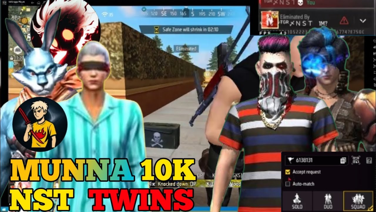 Munna 10k আর Nst একই মেছে পরলো 😲🥰@PRIMEMUNNA #freefire #gamingvideos #gaming #gamingfreefire 