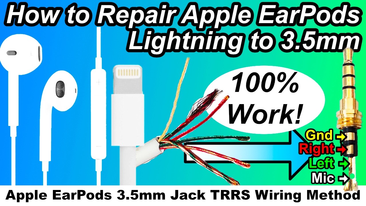 How to Repair Apple EarPods Lightning to 3.5mm Adaptor - 100% Work!!! 👍🏻👍🏻👍🏻