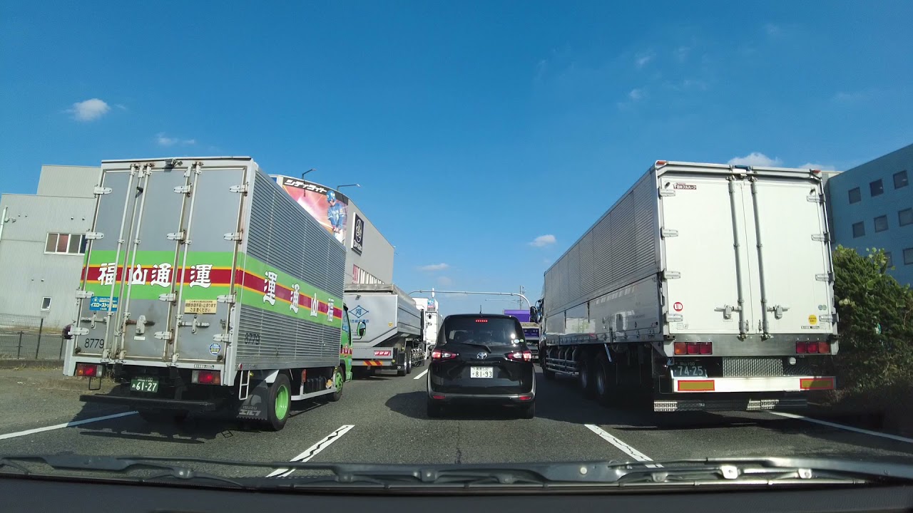 【車載・編集なし】早島IC→青江交差点　岡山バイパス