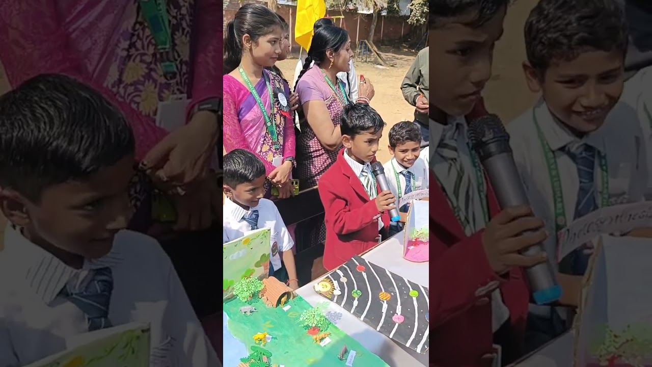 Project explanation by class-2 students in science Exhibition at Gyansthali school Bhadeja Gaya 