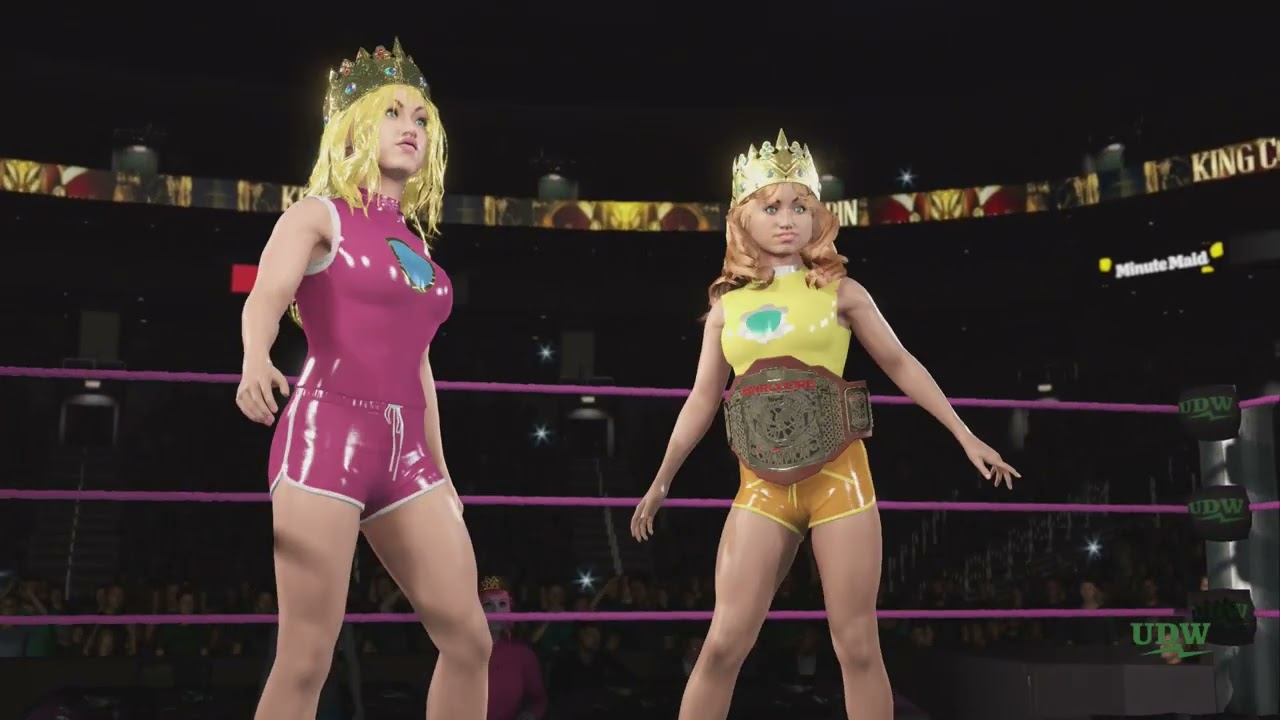 Princess Bubblegum (w/Marceline) vs. Princess Peach (w/Daisy)