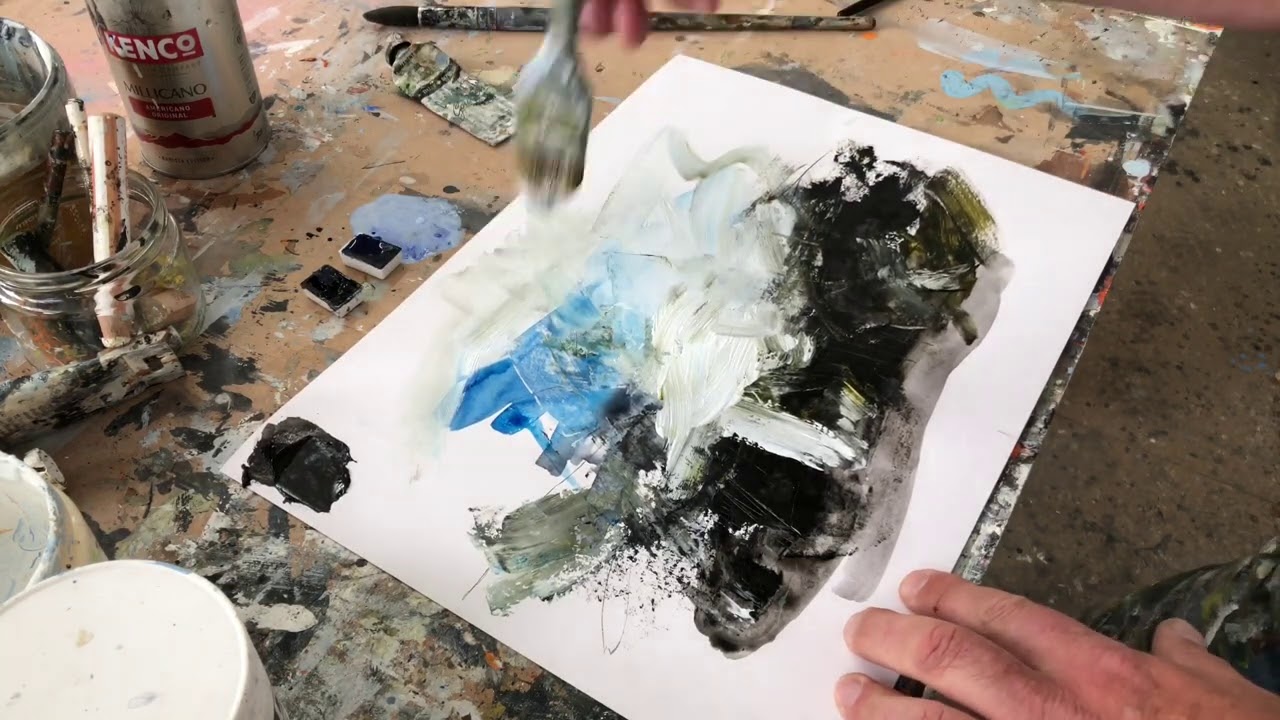 Watercolour Vs Acrylic. Water based paints in studio painting, Lewis Noble
