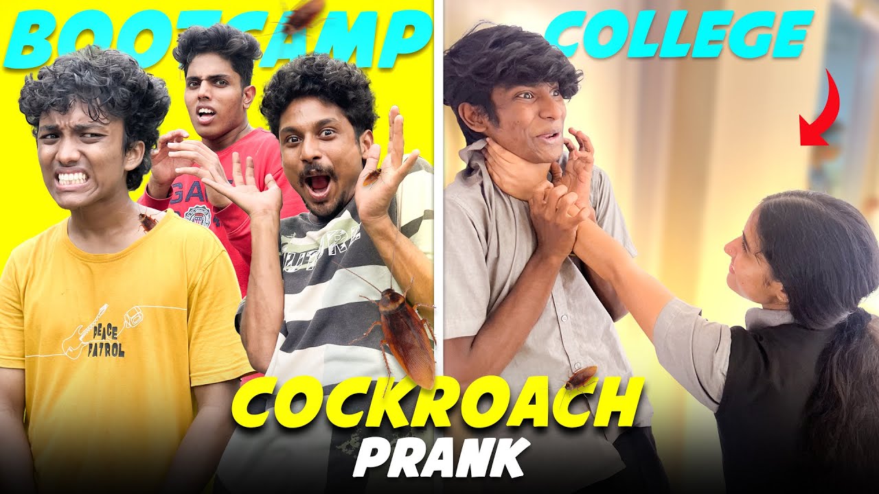 അടി ആയി😡🥵COCKROACH PRANK ON BOOTCAMP & COLLEGE 😵||EDWIN BCB